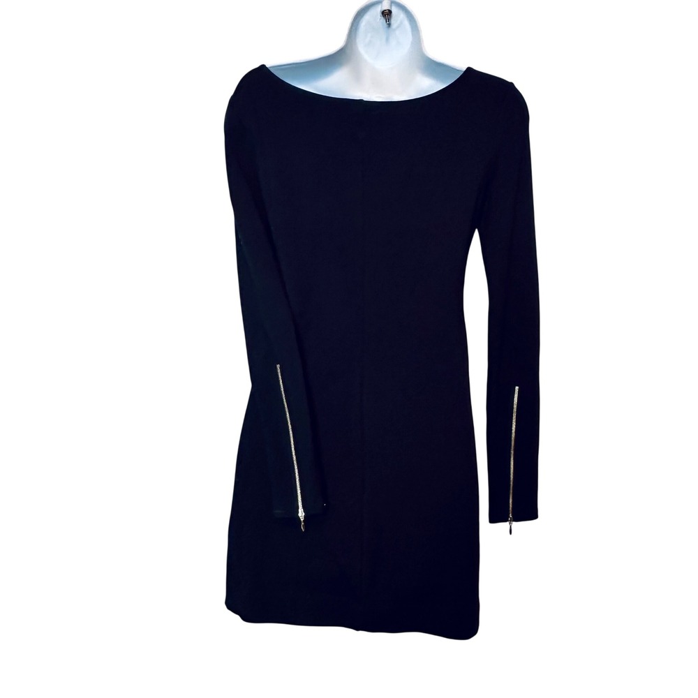 Theory Mimi B Black Dress Classic Zip‎ Sleeve Dresstunic Women's Size Small